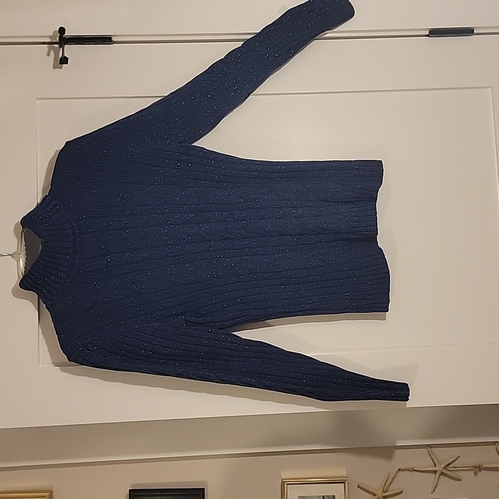 Navy Sparkly sweater Sz Lg